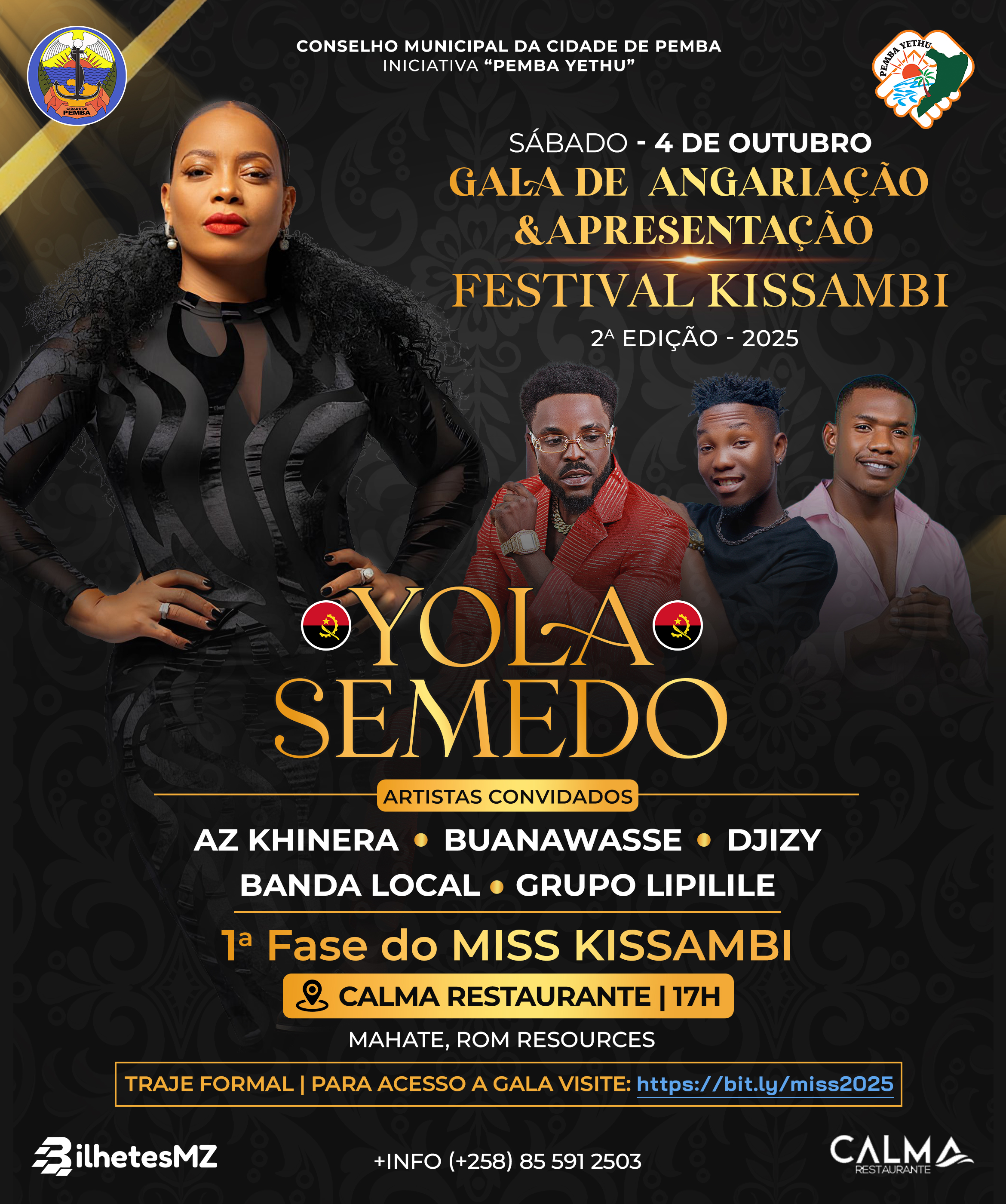 Gala de Angariação de Fundos e Apresentação das Candidatas ao Miss Kissambi 2025