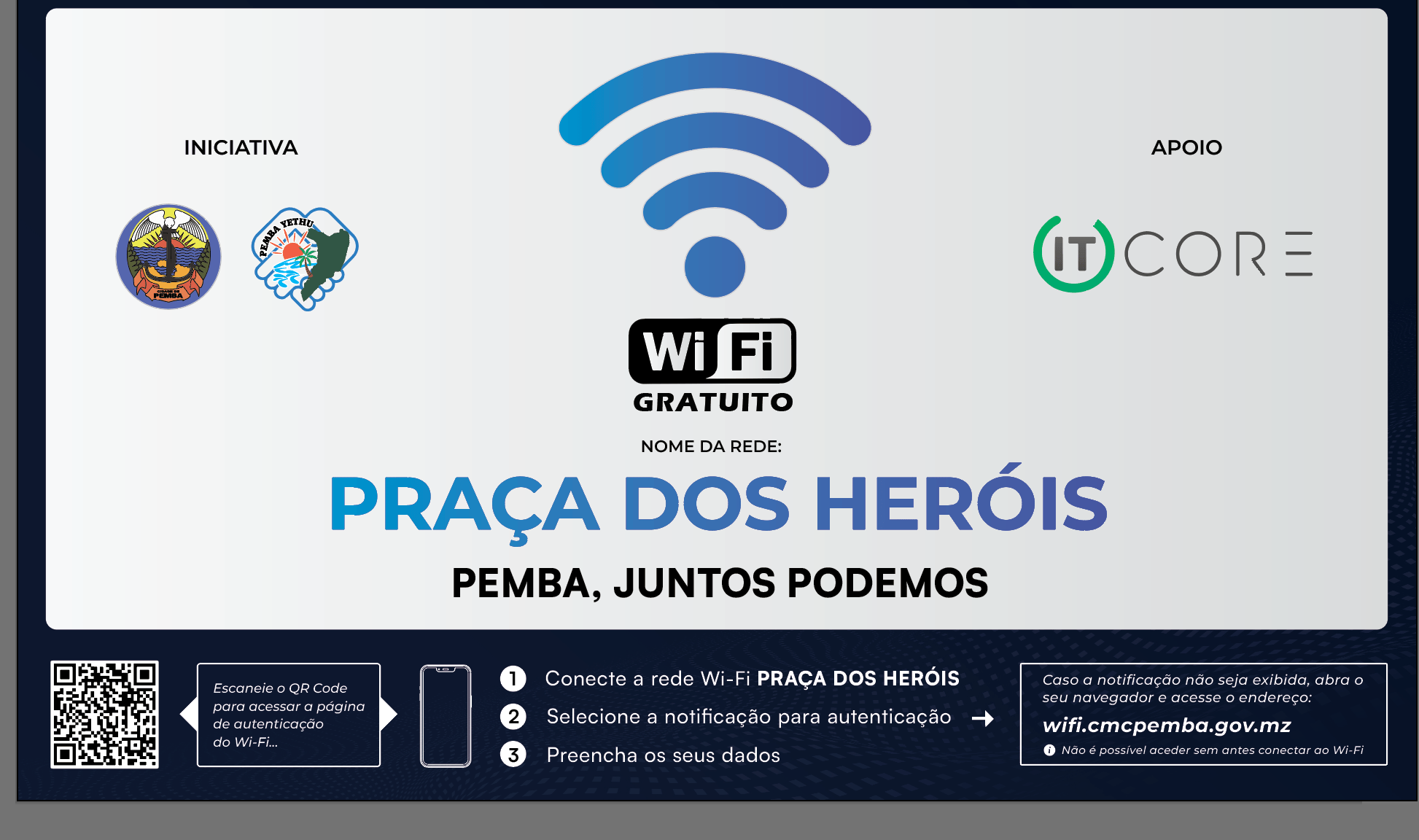 Internet Wi-Fi gratuita na Praça dos Heróis Moçambicanos