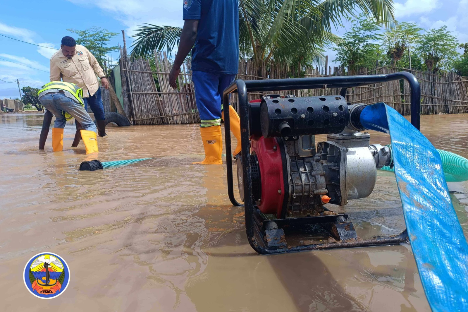 CMCP inicia escoamento de águas em Nanhomane para mitigar impacto das chuva