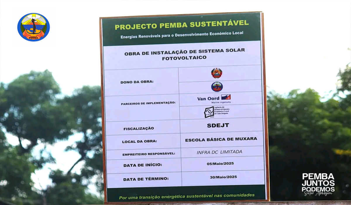 Satar Abdulgani inaugura sistemas solares fotovoltaicos na Maternidade e Escola Básica de Muxara